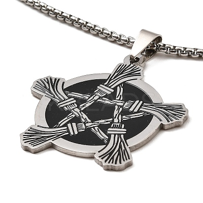 Non-Tarnish 201 Stainless Steel Pendant Necklaces NJEW-B095-03-1