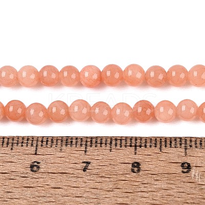 Natural Dyed Yellow Jade Gemstone Bead Strands G-R271-4mm-Y31-1