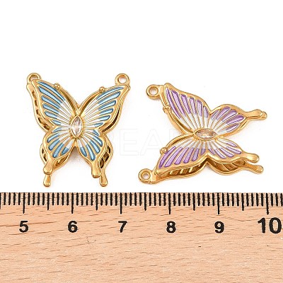 304 Stainless Steel Enamel Pendants STAS-A135-08G-1
