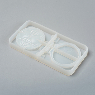 Foldable Makeup Mirror Silicone Resin Molds DIY-WH0170-49B-1