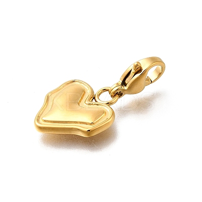 Heart 304 Stainless Steel Pendant Decorations STAS-R159-41G-01-1