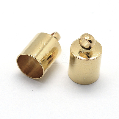 Brass Cord Ends X-KK-D219-8x4-G-1