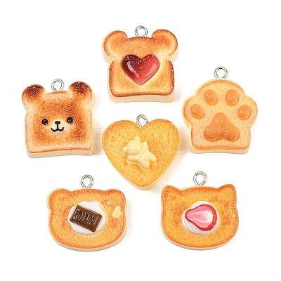 Opaque Resin Imitation Food Pendants RE-CBA0E2-05-1