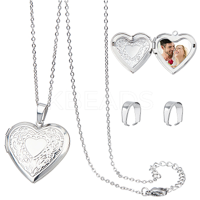 Heart Pendant Necklace DIY Making Kit DIY-DC0001-19-1