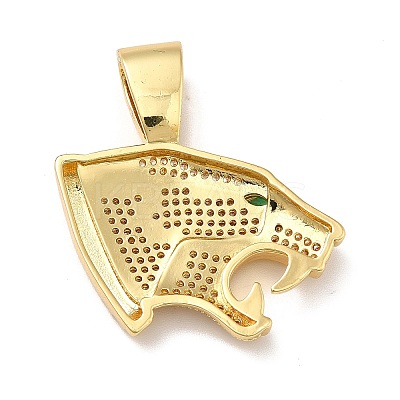 Brass Micro Pave Clear Cubic Zirconia Pendants KK-H433-36G-1