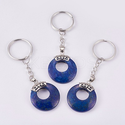 Natural Lapis Lazuli Keychain KEYC-P041-D12-1