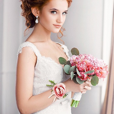 4Pcs Silk Wrist Corsage AJEW-CP0001-63-1
