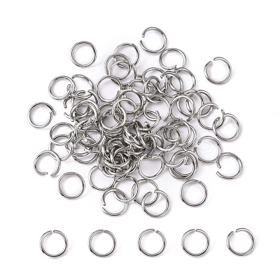 Tarnish Resistant 304 Stainless Steel Open Jump Rings STAS-R049-8x1mm-1