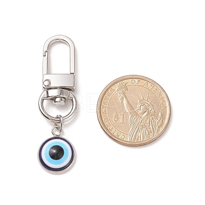 Resin Evil Eye Pendant Decorations HJEW-JM00725-01-1