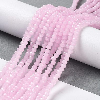 Baking Paint Imitation Jade Glass Bead Strands DGLA-A034-J2MM-A26-1