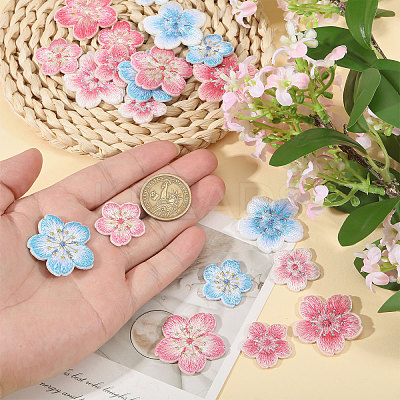 24Pcs 2Bags Flower Embroidery Sew on Cloth Patches PATC-CA0001-38-1