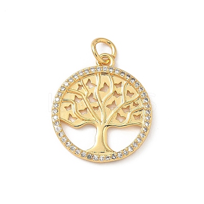Brass Micro Pave Cubic Zirconia Pendants KK-S337-07G-A-1