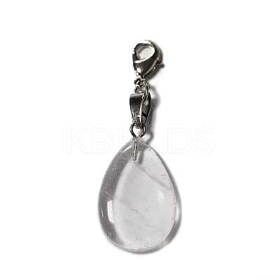 Natural Quartz Crystal Pendant Decorations PALLOY-PH01401-12-1