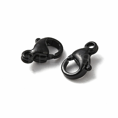 Spray Painted 304 Stainless Steel Lobster Claw Clasps STAS-R120-01A-02-1