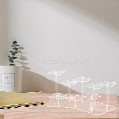 8-Slot Transparent Acrylic Minifigures Display Risers ODIS-WH0043-29A-1