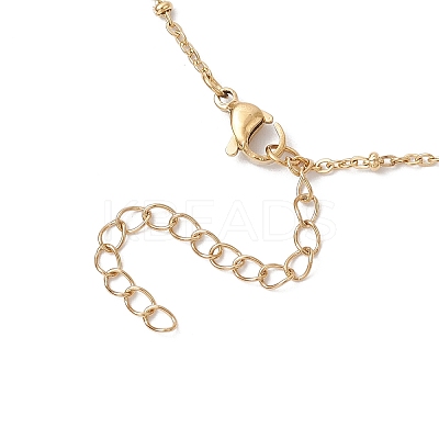 Natural Cultured Freshwater Pearl & Freshwater Shell Star & Brass Pave Colorful Cubic Zirconia Cross Pendant 304 Stainless Steel Cable Chain Y Necklaces NJEW-JN05365-1