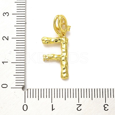 Rack Plating Brass Micro Pave Cubic Zirconia European Dangle Charms KK-L210-015G-F-1