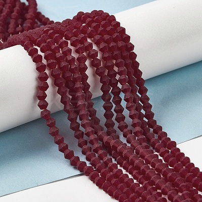 Imitate Austrian Crystal Frosted Glass Beads Strands EGLA-A039-T6mm-MD27-1