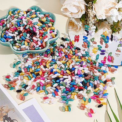 1400Pcs Plastic Imitation Pearl Beads KY-HY0001-23A-1