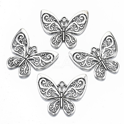 Tibetan Style Alloy Big Pendants TIBEP-S319-107AB-RS-1