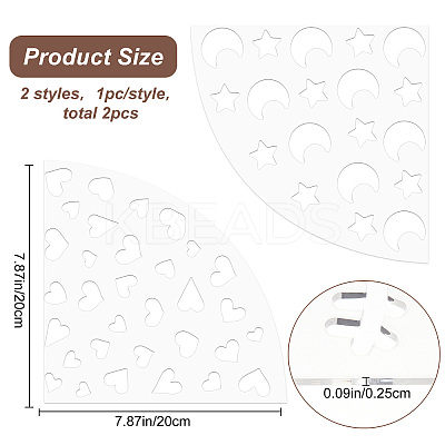 2Pcs 2 Style Custom Acrylic Tie-Dye Template DIY-CP0008-78A-1