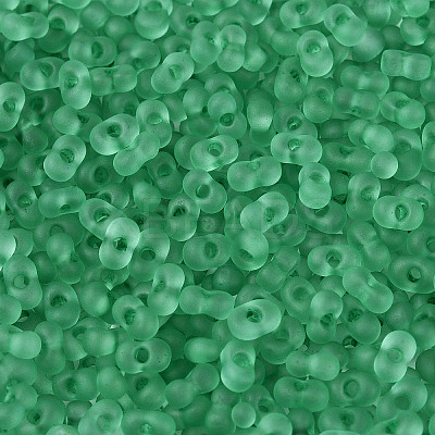 FGB Frosted Transparent Glass Seed Beads SEED-N013-06A-09-1