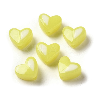 Imitation Jelly Acrylic Opaque Beads SACR-R741-01G-1