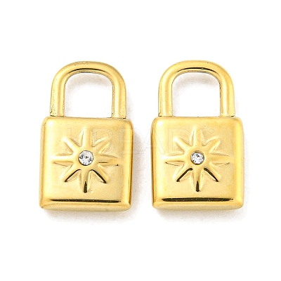 PVD Vacuum Plating 304 Stainless Steel Charms STAS-L278-020G-1