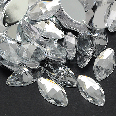 Sew on Rhinestone X-ACRT-M020-6x12mm-02-1