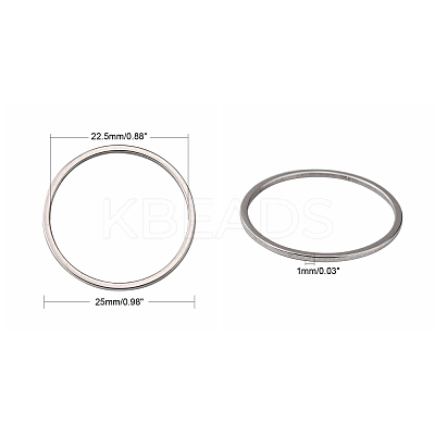 Tarnish Resistant 304 Stainless Steel Linking Rings X-STAS-T047-15A-1