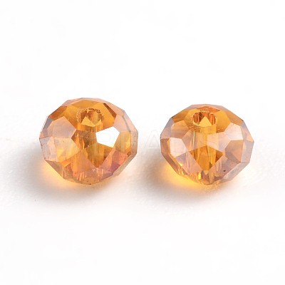 Faceted Rondelle Electroplate Glass Beads Strands EGLA-X0003-3x2mm-1