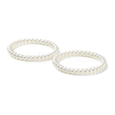 Acrylic Imitation Pearl Linking Rings BJEW-D056-01-1