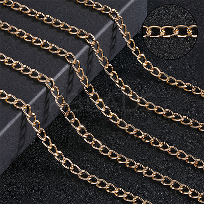 DIY Aluminium Curb Chains Bracelet Necklace Making Kit DIY-SP0001-13A-G-1