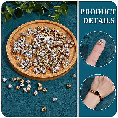 200Pcs 2 Colors Tibetan Style Alloy Beads TIBEB-PH0005-22-1