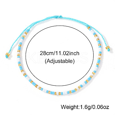 Glass Seed Bead Braided Bead Bracelets XN3042-2-1