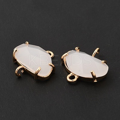 K9 Glass Connector Charms KK-E071-24KCG-03-1