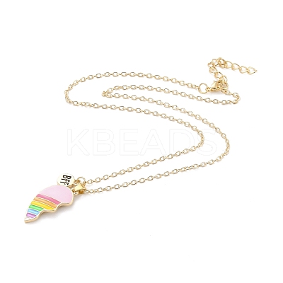 BFF/Best Friends Forever Alloy Pendant Necklaces X-NJEW-K124-02C-G-1