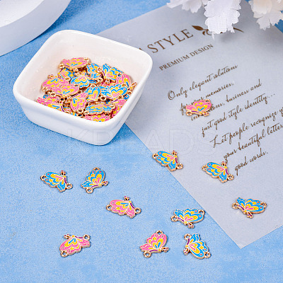 40Pcs 2 Colors  Alloy Enamel Connector Charms FIND-TA0004-74-1