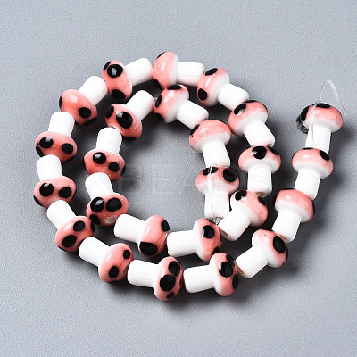 Handmade Porcelain Ceramic Beads Strands PORC-T006-05I-1