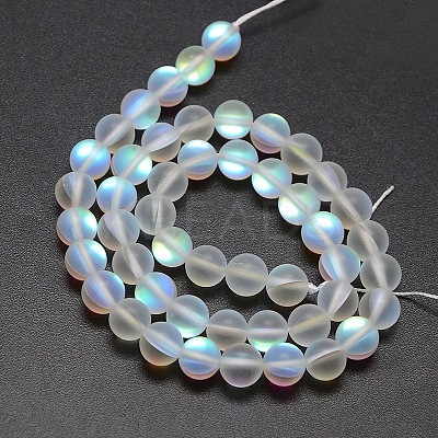 Synthetic Moonstone Beads Strands X-G-F142-8mm-01-1
