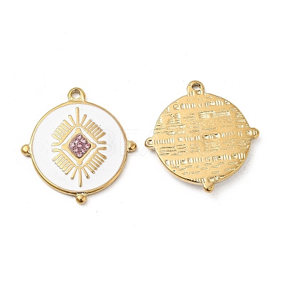 PVD Vacuum Plating 201 Stainless Steel Enamel Pendants STAS-J401-VC979-1