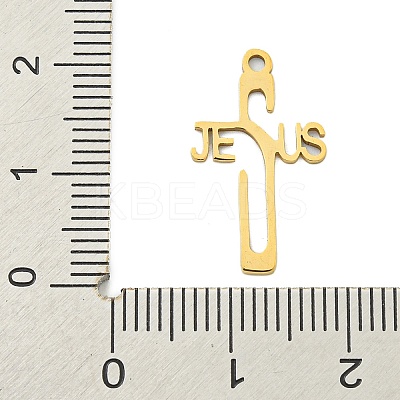 Ion Plating(IP) 201 Stainless Steel Pendants STAS-M015-07G-1