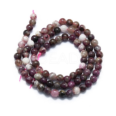 Natural Plum Blossom Tourmaline Beads Strands G-K245-A08-01-1