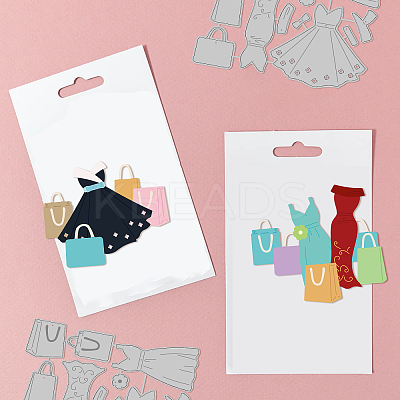 Dress Shopping Bag Carbon Steel Cutting Dies Stencils DIY-WH0309-1265-1