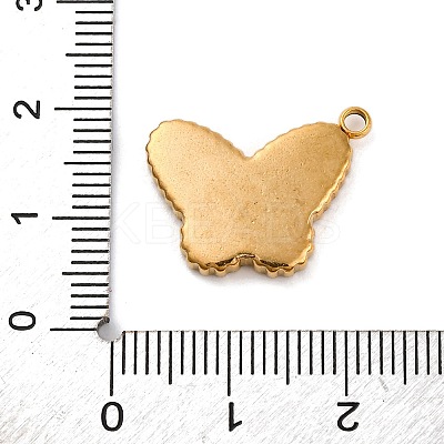 Ion Plating(IP) 304 Stainless Steel Enamel Pendants STAS-A102-01G-01-1