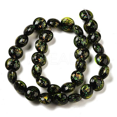 Handmade Dichroic Foil Glass Beads Strands DICH-U001-11H-1
