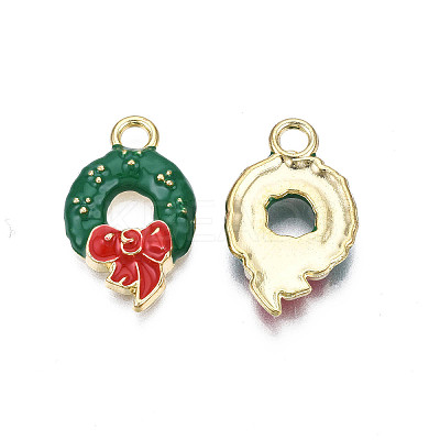 Rack Plating Alloy Enamel Charms X-ENAM-N055-167-1
