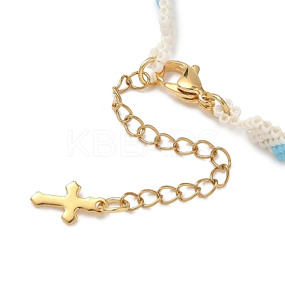 Glass Seed Beaded Bracelets for Women BJEW-MZ00214-02-1