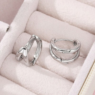 304 Stainless Steel Huggie Hoop Earrings for Women EJEW-C096-42P-01-1