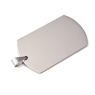 Tarnish Resistant 201 Stainless Steel Rectangle Stamping Blank Tag Pendants STAS-L122-15P-1
